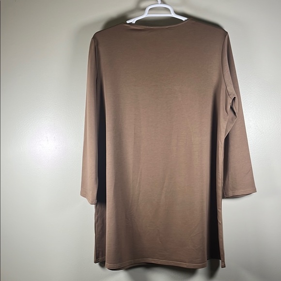 Zanzea Collection Brown Long Sleeve Baby Doll Mini Dress Sz 4XL - Picture 2 of 9
